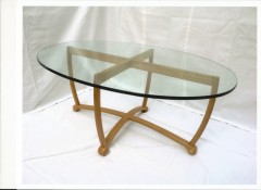 Oval Glass-top  Coffee Table